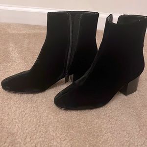 Black Velour Boots